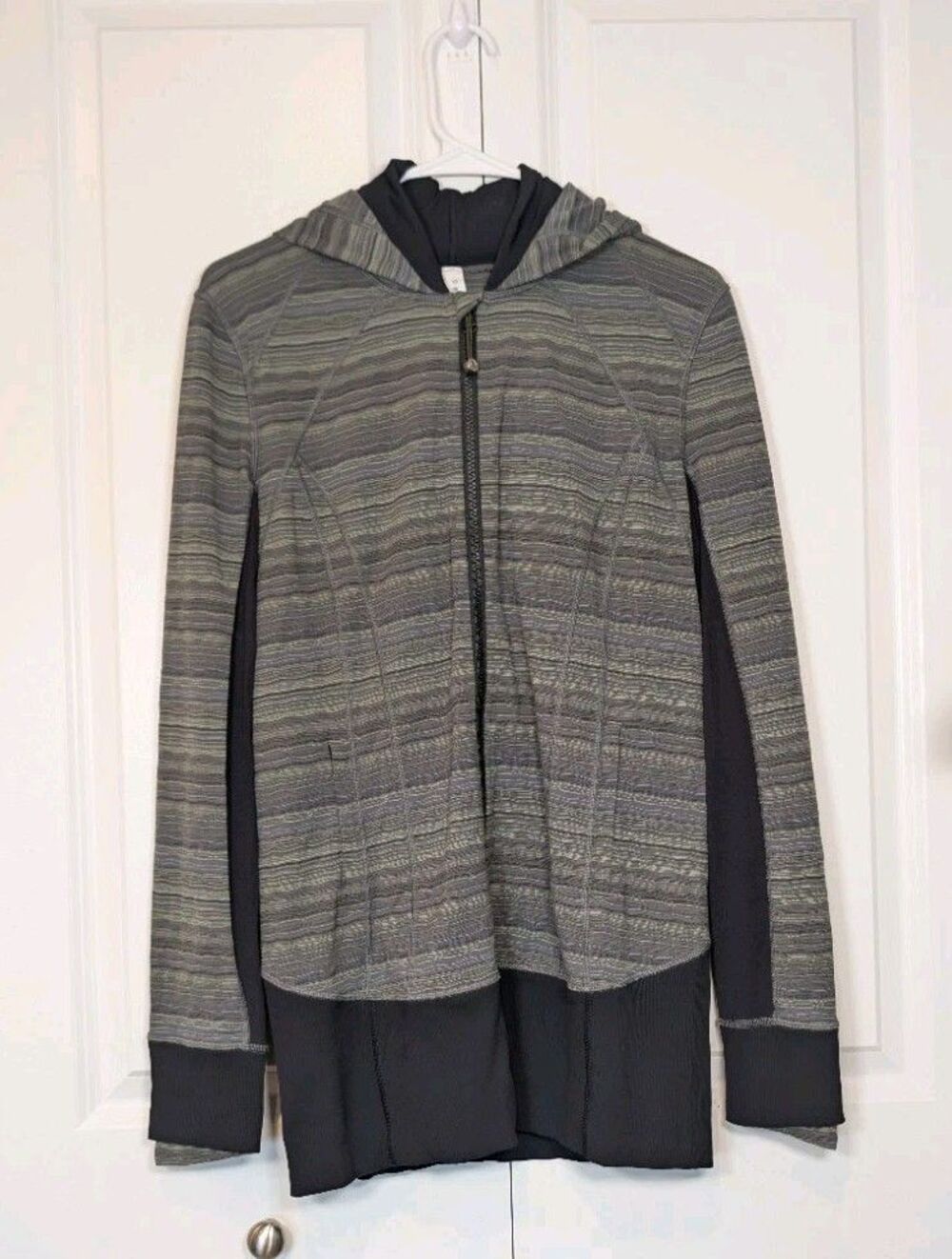 Lululemon Daily Practice Jacket‎ Space Dye Twist Dark Slate Fatigue Green Black